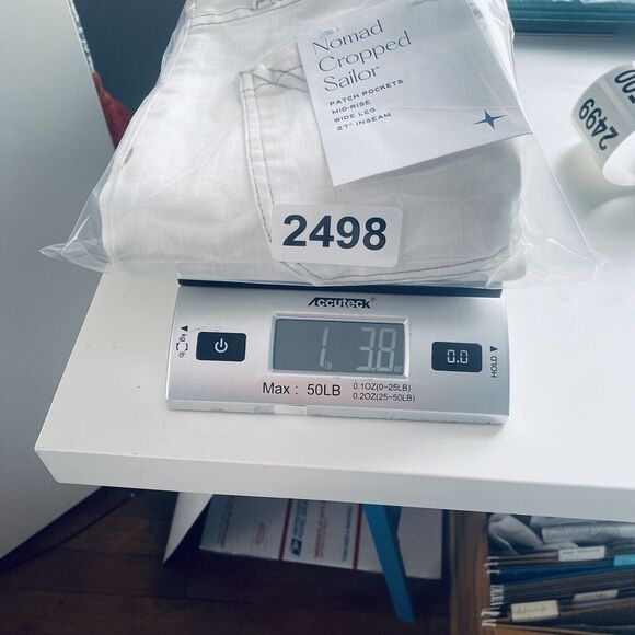 Mersea Voyageur Jeans Size 26 Nomad Cropped Sailor White Sails Pants NEW - Picture 12 of 12